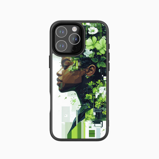 Yooffox Cyber Bloom Emerald Grace Phone Case